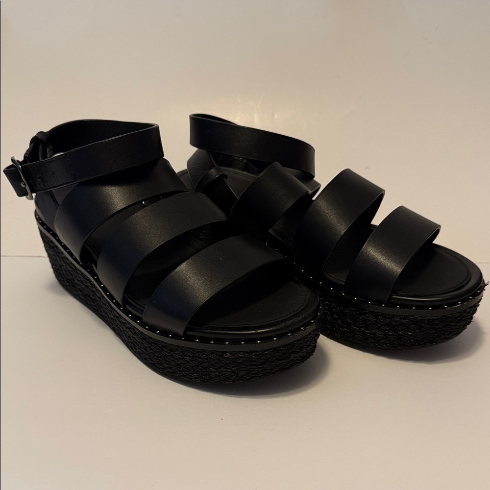 Fitflop Black Strappy Platform Sandals